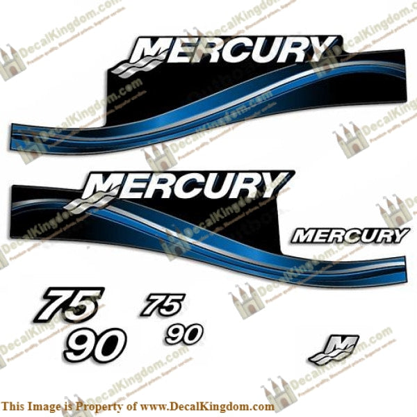 Mercury 75-90hp ELPTO Decal Kit - 2005 (BLUE) - Boat Decals from DecalKingdom Mercury 75-90hp ELPTO Decal Kit - 2005 (BLUE) outboard decal Mercury 75-90hp ELPTO Decal Kit - 2005 (BLUE) vintage decals